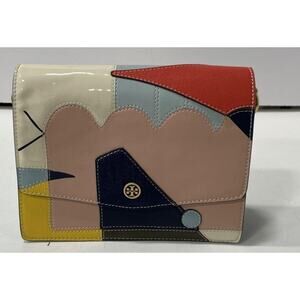 Tory Burch Robinson Convertible Mixed-Media Shoulder Bag Women's EUC